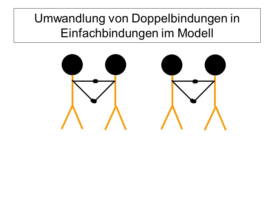 Umwandlung von Doppelbindungen in Einfachbindungen im Modell