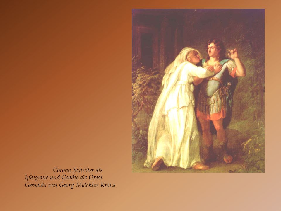 Corona Schröter als Iphigenie und Goethe als Orest Gemälde von Georg Melchior Kraus