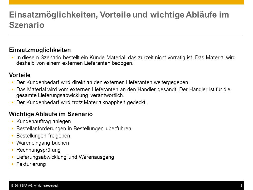 Einsatzmöglichkeiten, Vorteile und wichtige Abläufe im Szenario