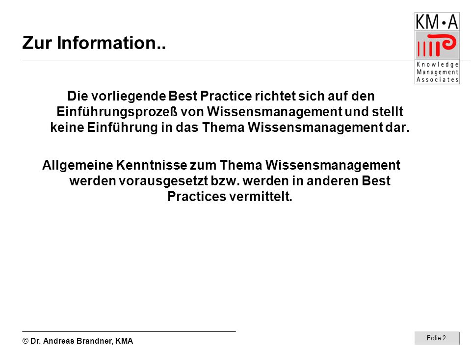 Zur Information..