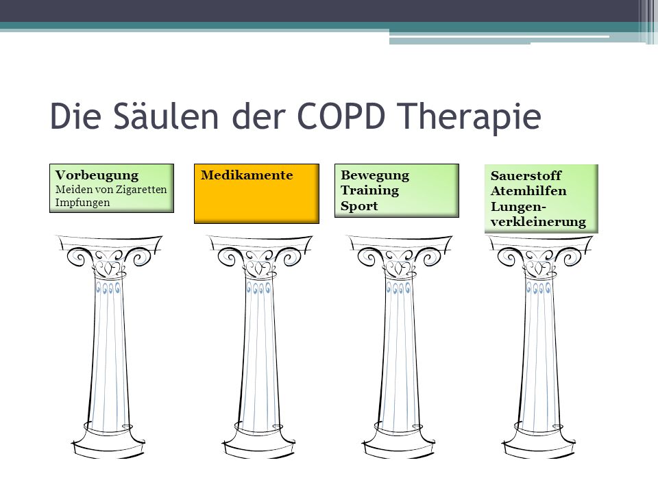 Die Säulen der COPD Therapie