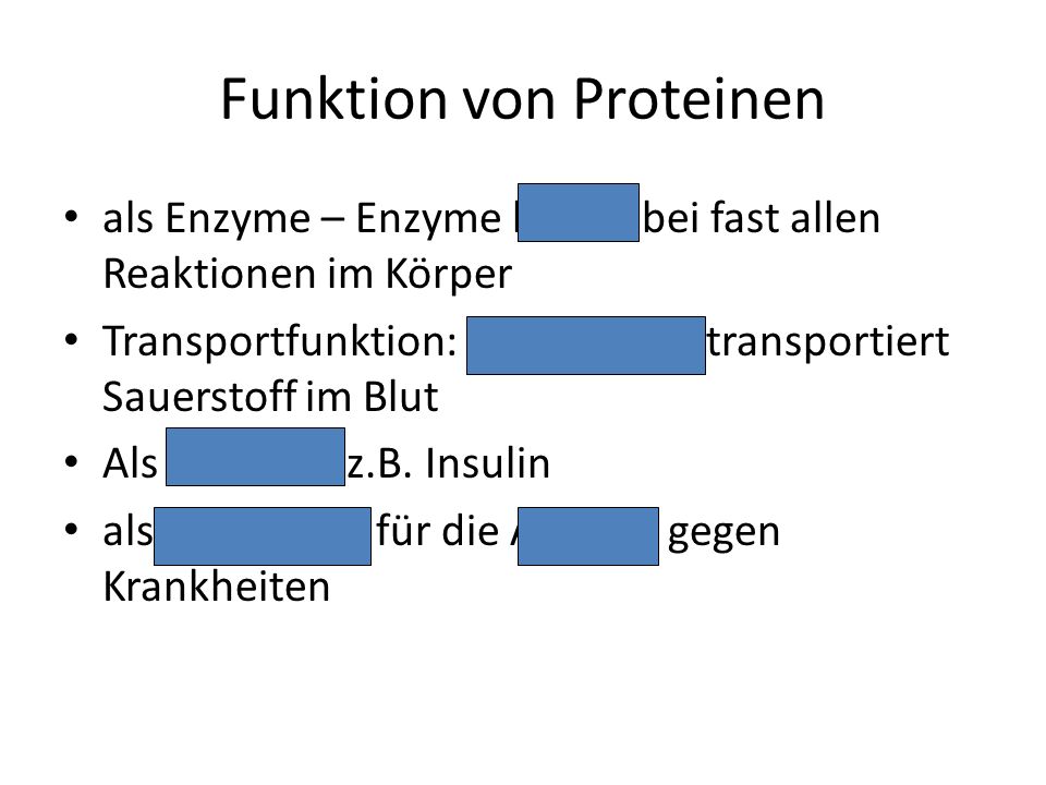 Funktion von Proteinen