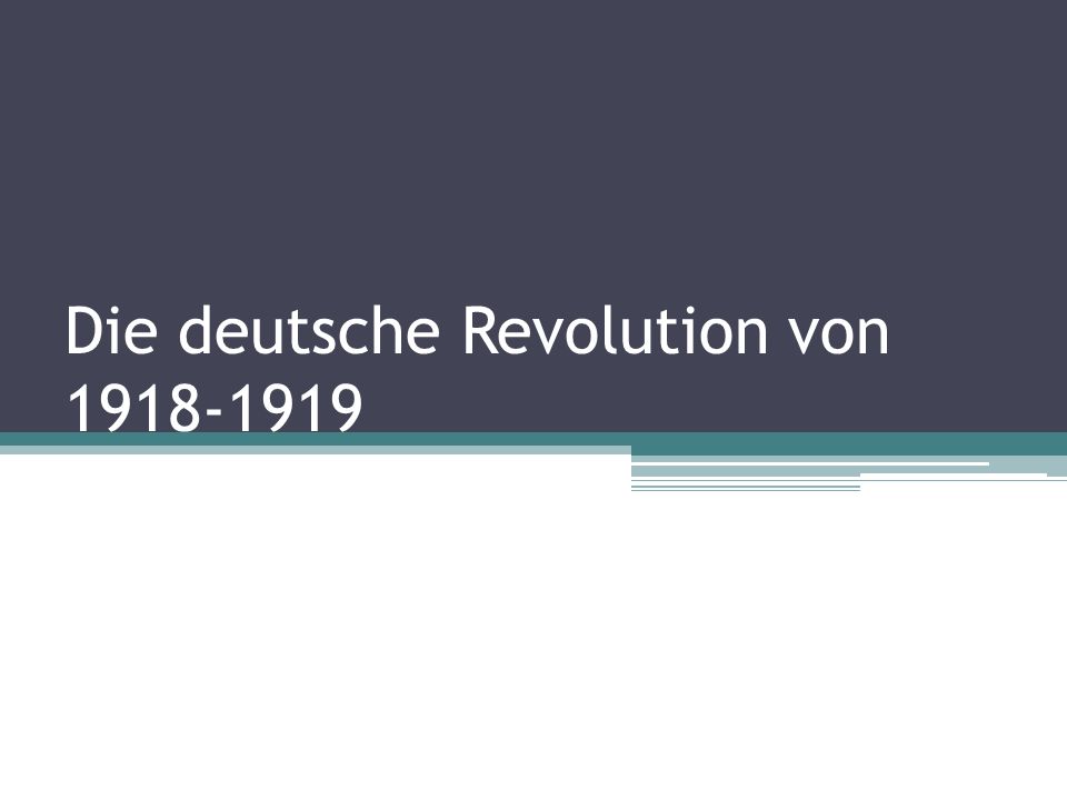 Die deutsche Revolution von