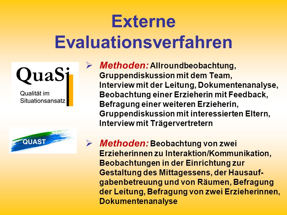 Externe Evaluationsverfahren