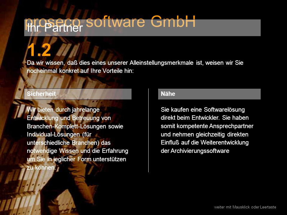 1.2 proseco software GmbH Ihr Partner