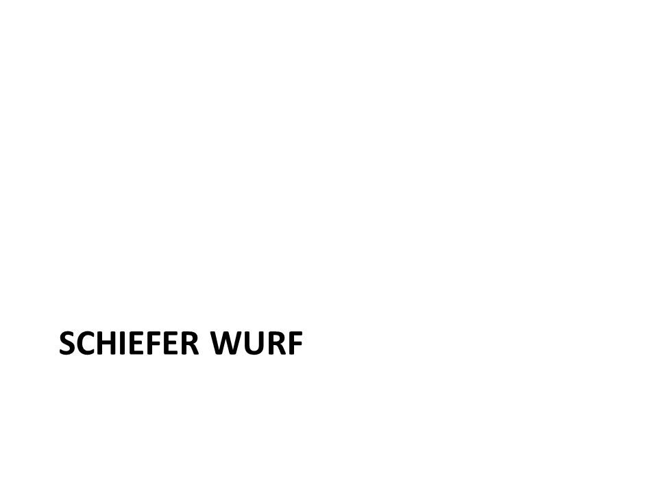 Schiefer Wurf