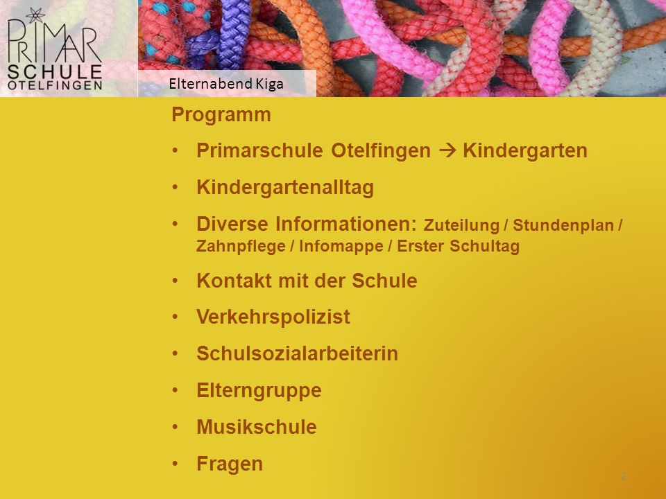 Primarschule Otelfingen  Kindergarten Kindergartenalltag