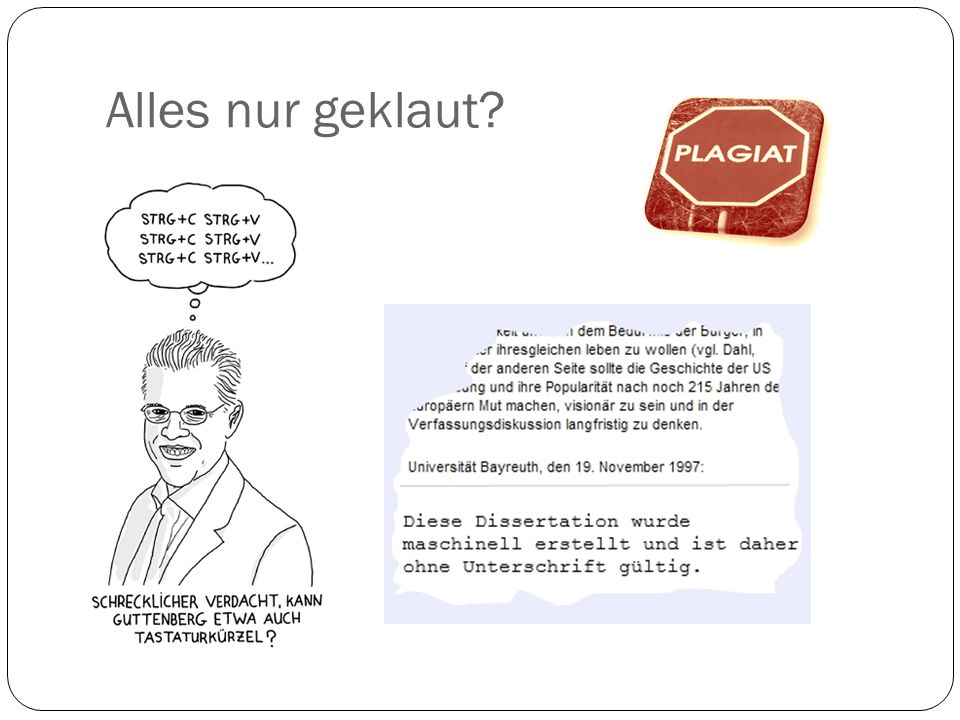 Alles nur geklaut