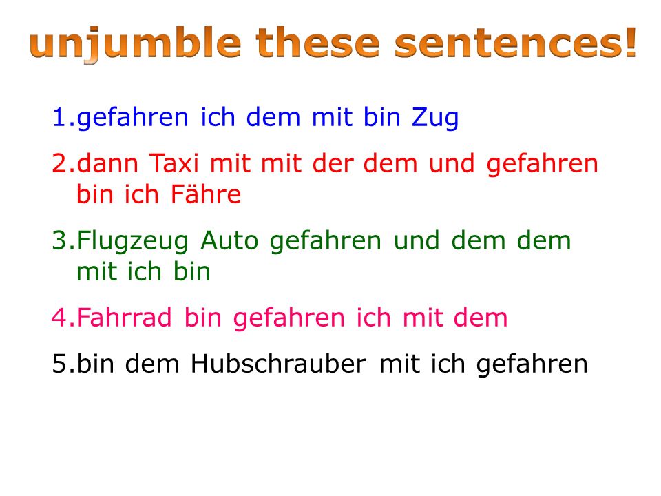 unjumble these sentences!