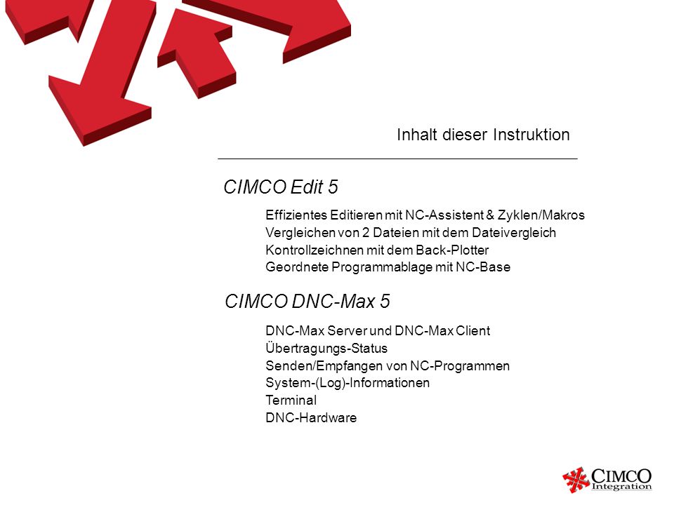 Inhalt dieser Instruktion