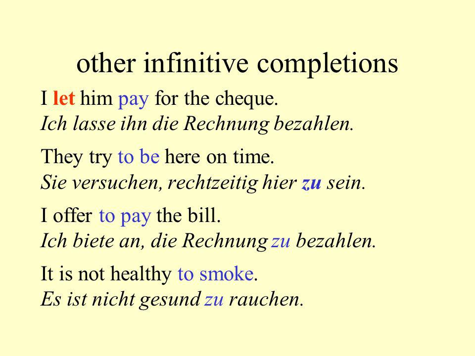 other infinitive completions