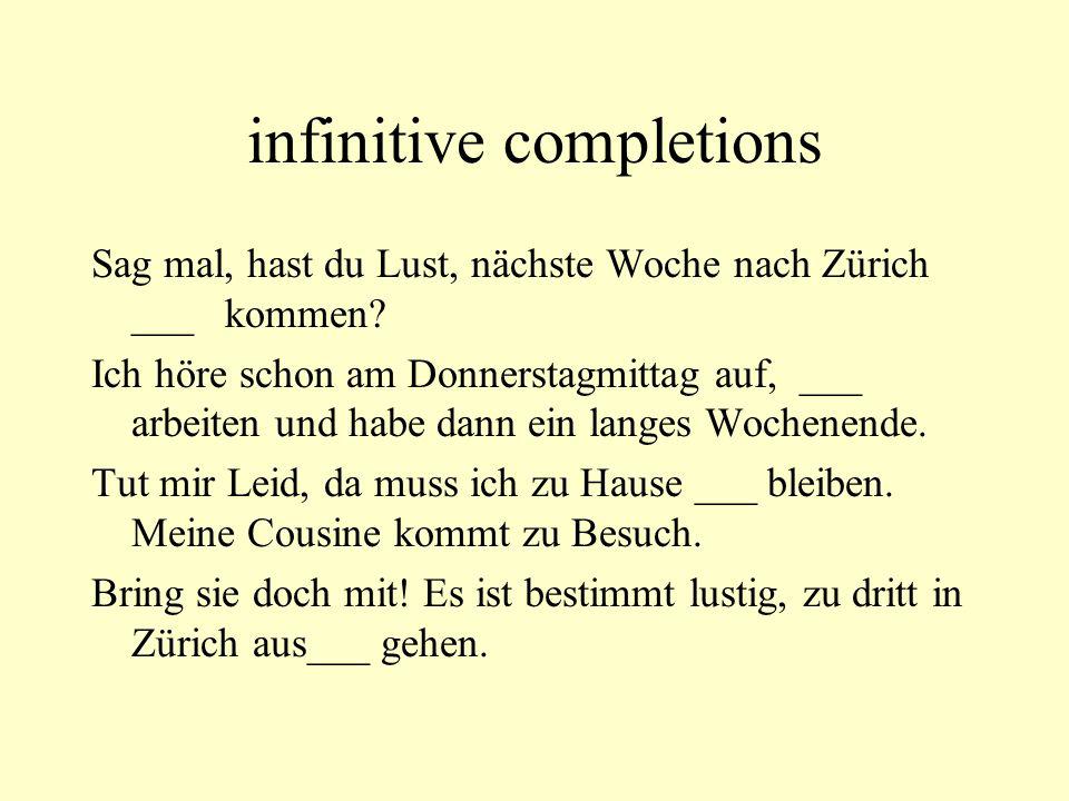 infinitive completions