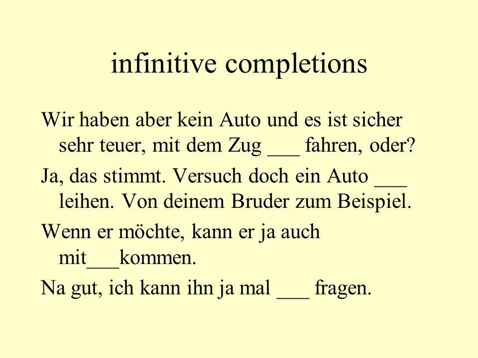 infinitive completions