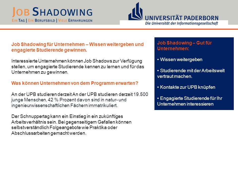 Job Shadowing – Gut für Unternehmen: