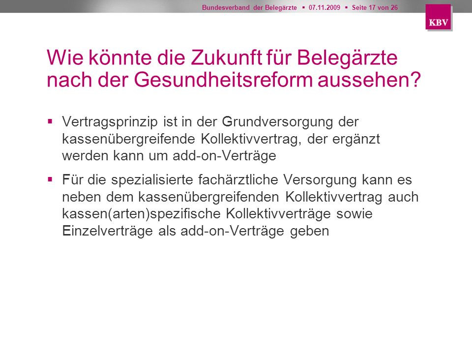 Wie könnte die Zukunft für Belegärzte nach der Gesundheitsreform aussehen