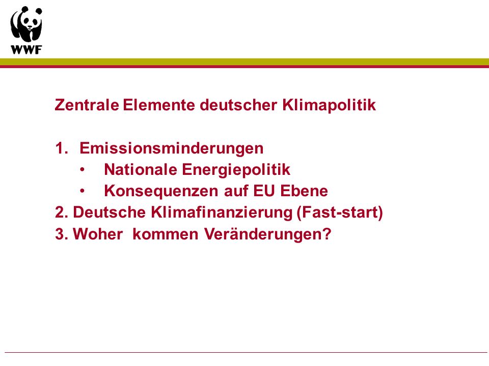 Zentrale Elemente deutscher Klimapolitik