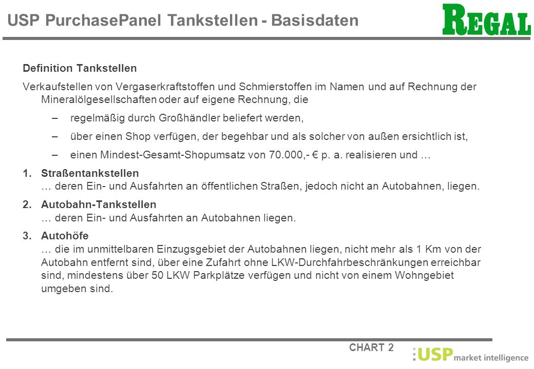 USP PurchasePanel Tankstellen - Basisdaten