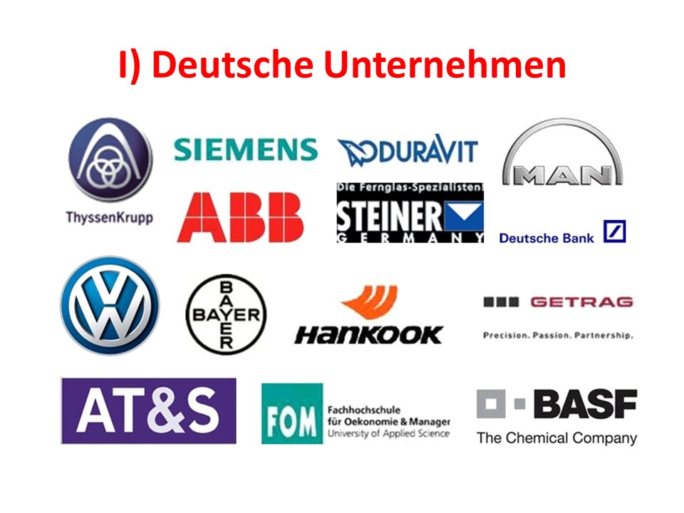 I) Deutsche Unternehmen