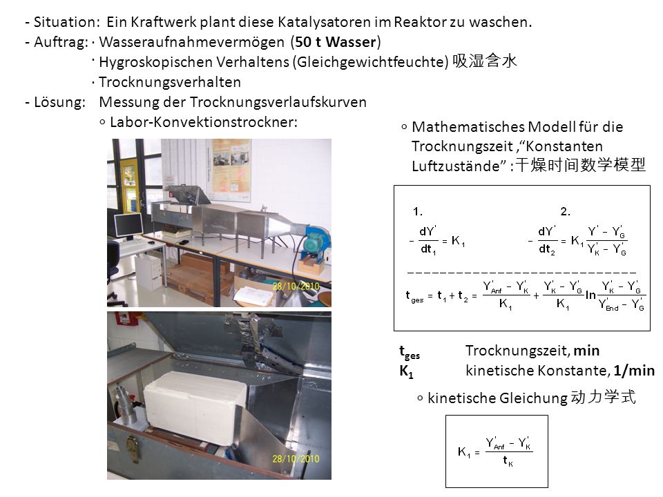 - Situation: Ein Kraftwerk plant diese Katalysatoren im Reaktor zu waschen.