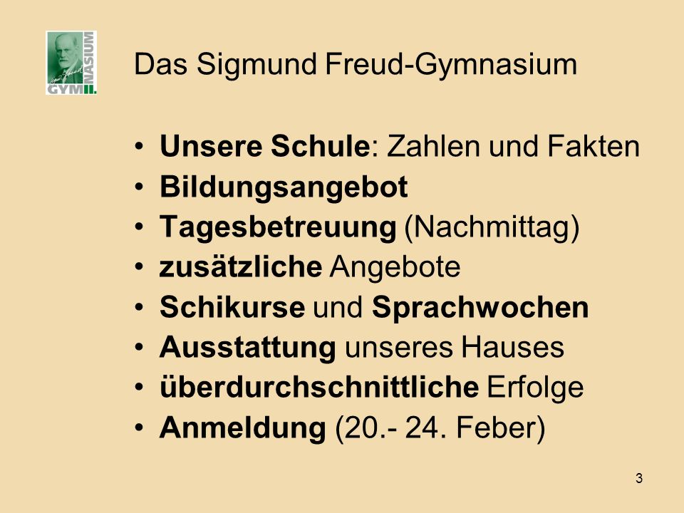 Das Sigmund Freud-Gymnasium
