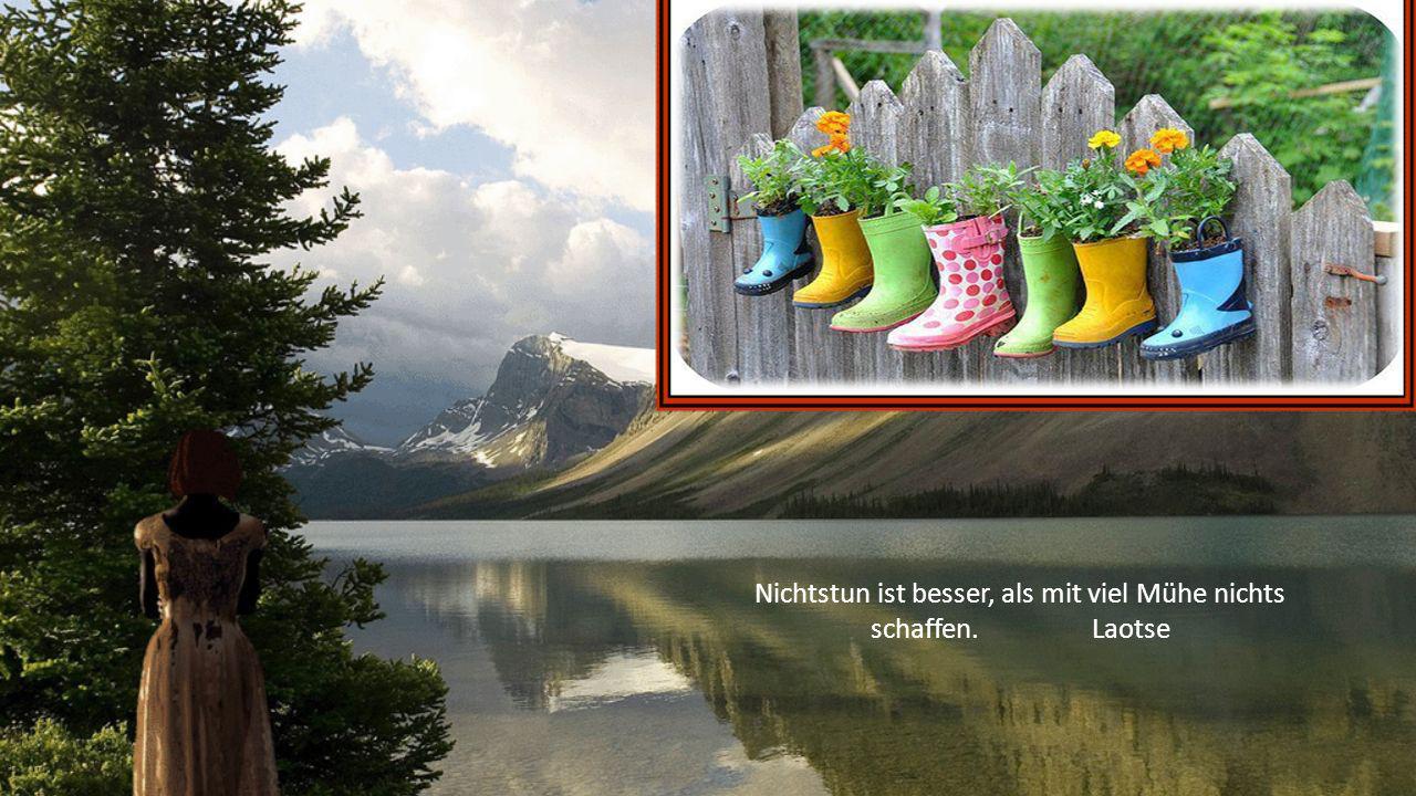 Nichtstun ist besser, als mit viel Mühe nichts schaffen. Laotse