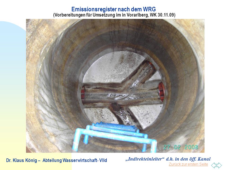 „Indirekteinleiter d.h. in den öff. Kanal