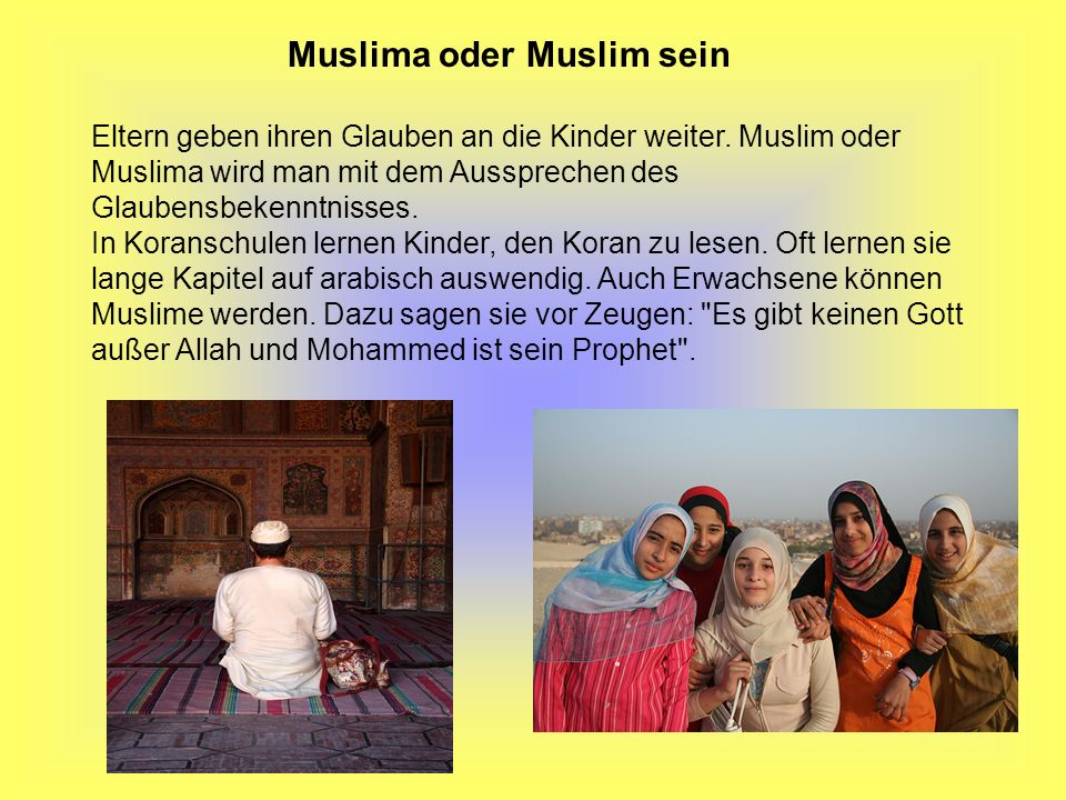 Muslima oder Muslim sein