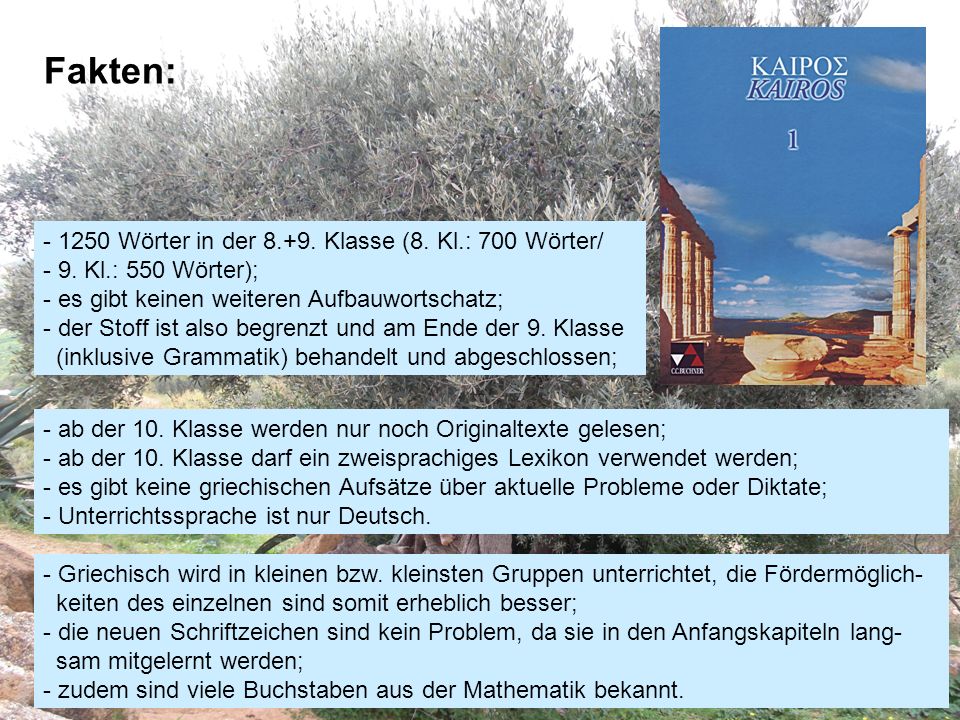 Fakten: 1250 Wörter in der Klasse (8. Kl.: 700 Wörter/