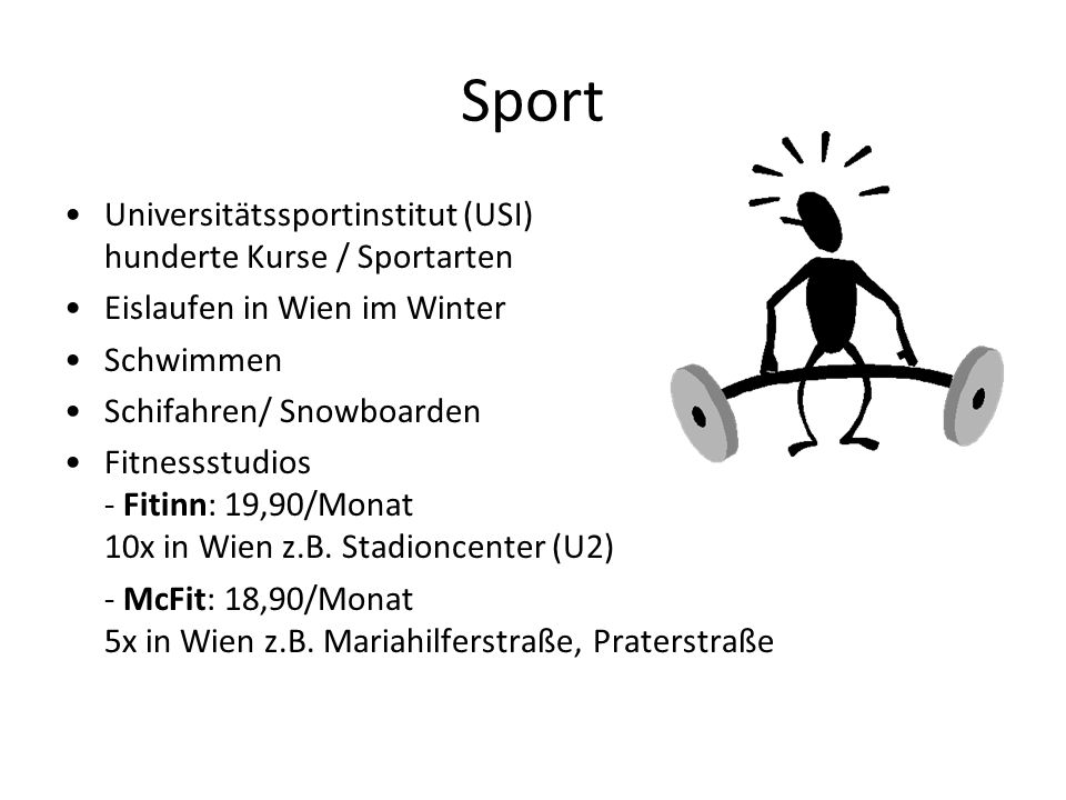 Sport Universitätssportinstitut (USI) hunderte Kurse / Sportarten