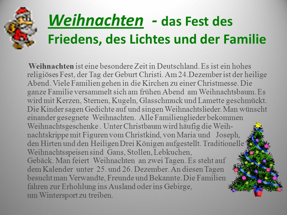 Weihnachten Стихи
