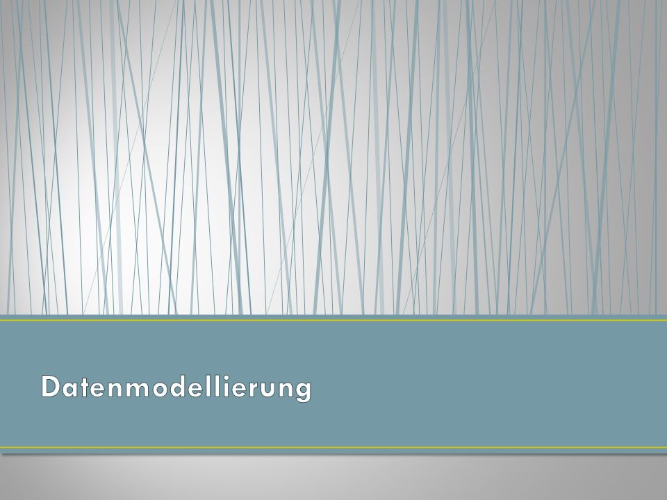 Datenmodellierung