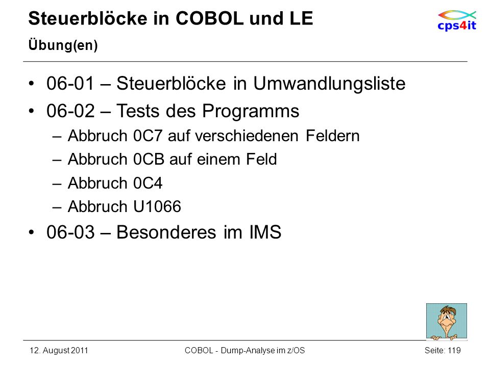 Steuerblöcke in COBOL und LE
