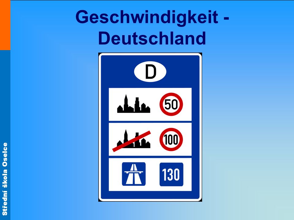 Geschwindigkeit - Deutschland