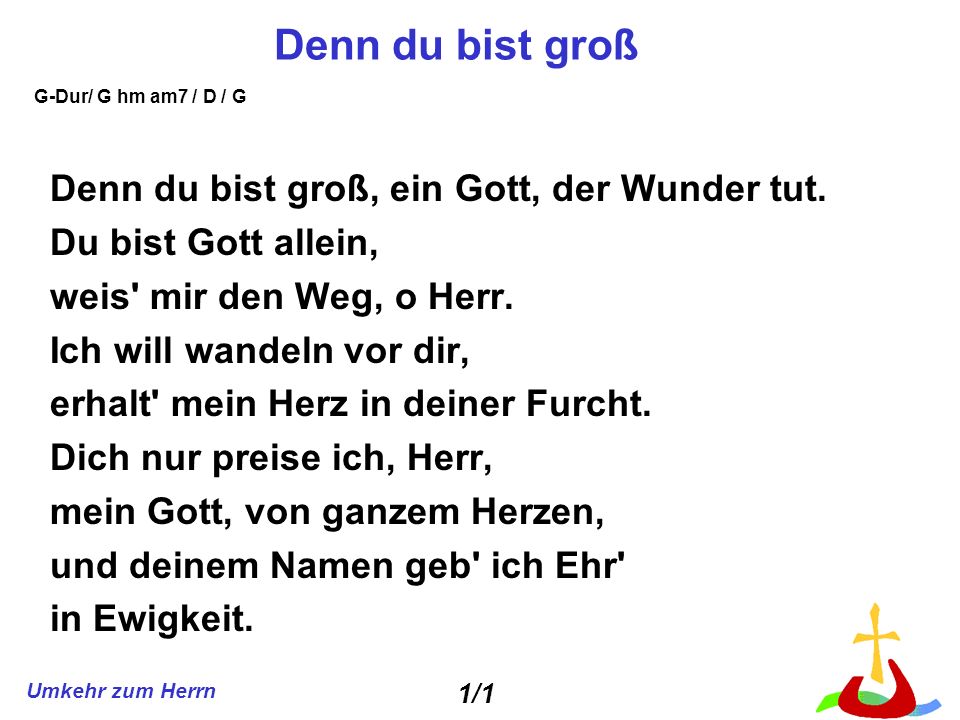 Du herz denn bist mein Denn du