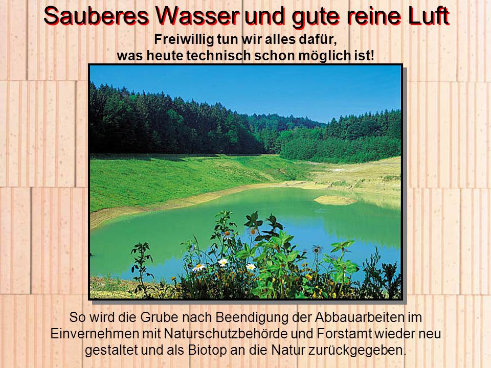Freiwillig tun wir alles dafür, was heute technisch schon möglich ist!
