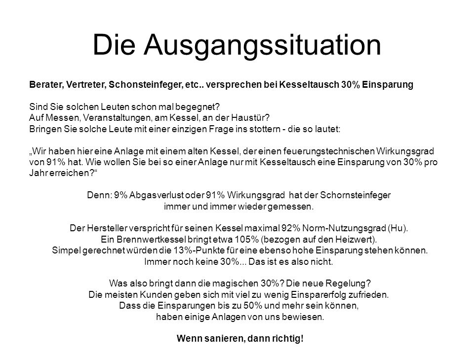 Die Ausgangssituation