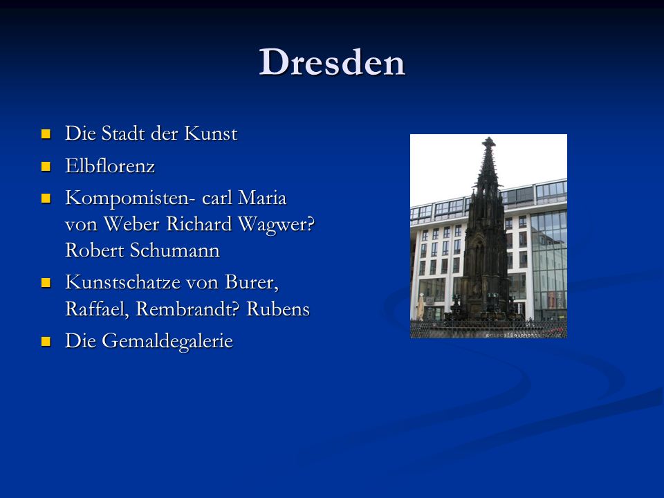 Dresden Die Stadt der Kunst Elbflorenz