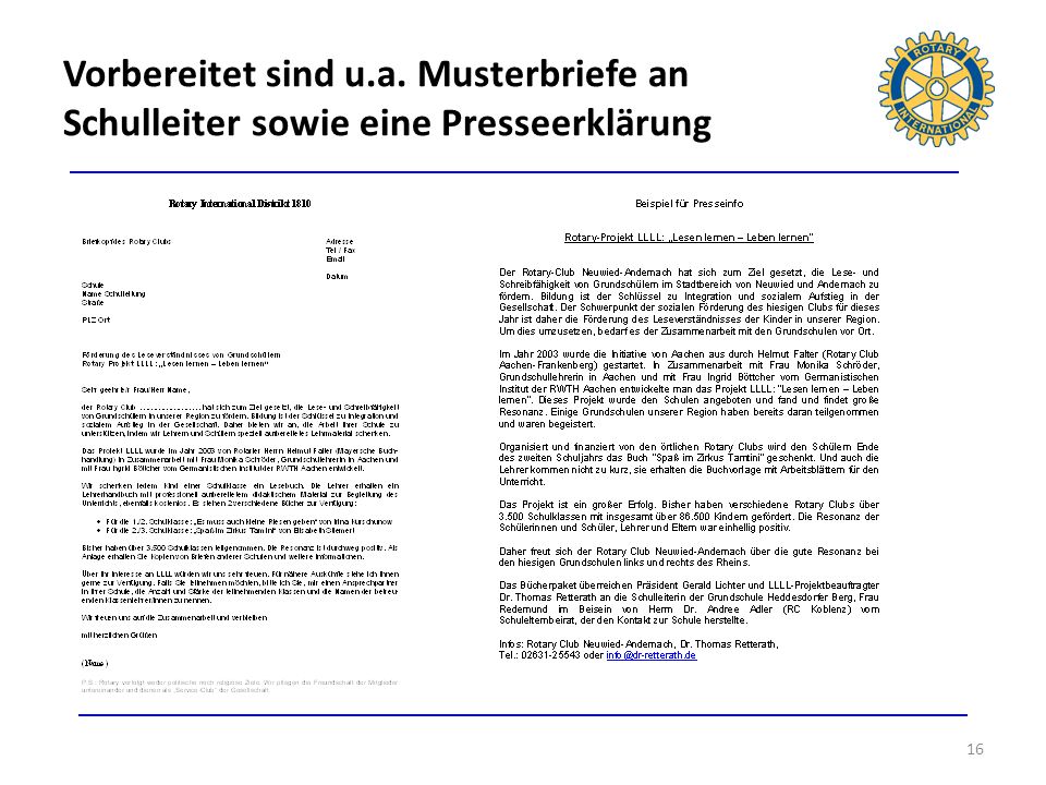 Vorbereitet sind u.a. Musterbriefe an Schulleiter sowie eine Presseerklärung