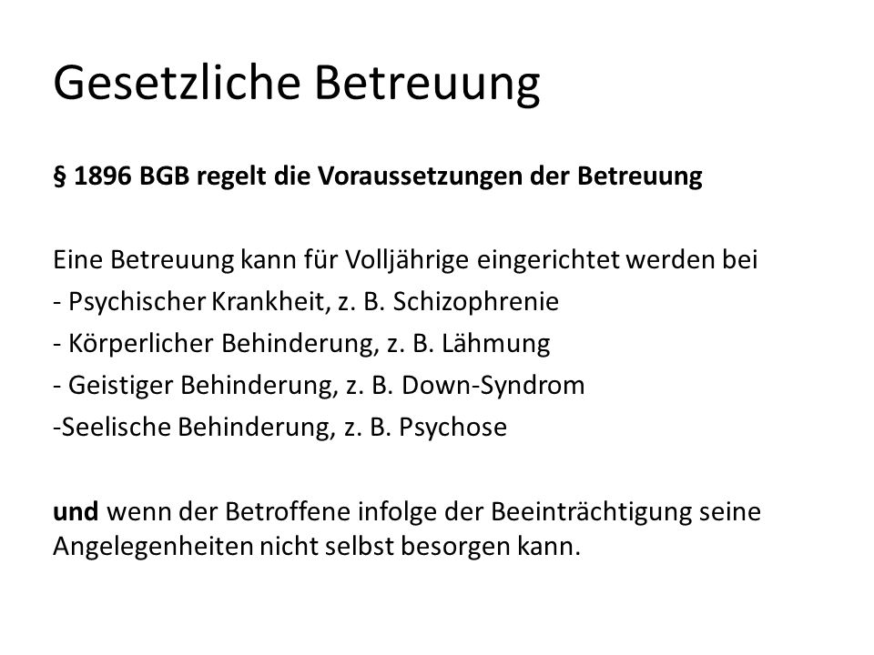 Gesetzliche Betreuung
