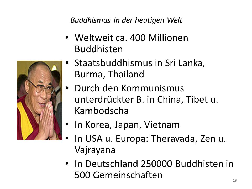 Buddhismus in der heutigen Welt