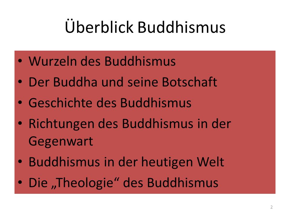Überblick Buddhismus Wurzeln des Buddhismus