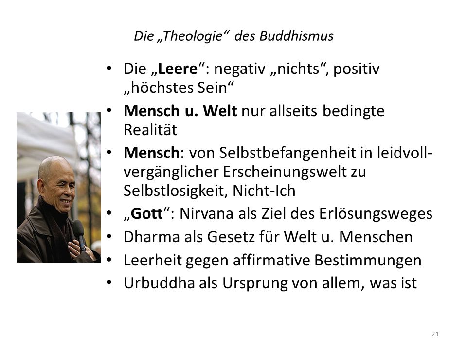 Die „Theologie des Buddhismus