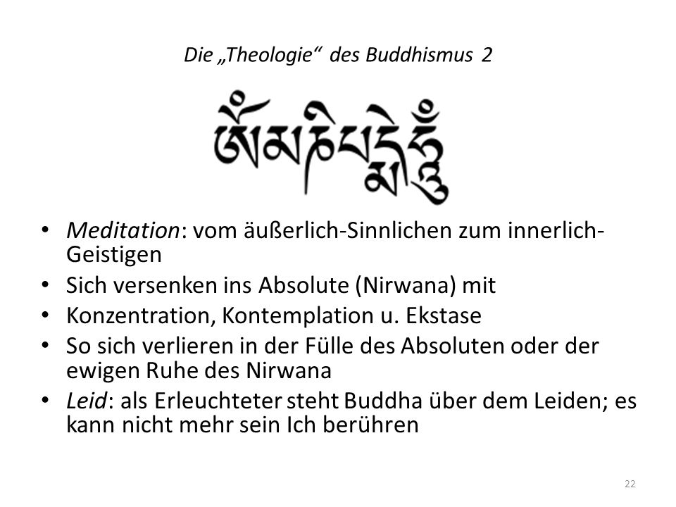 Die „Theologie des Buddhismus 2