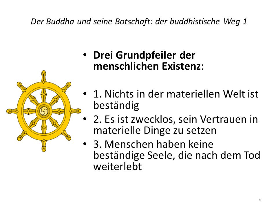 Der Buddha und seine Botschaft: der buddhistische Weg 1