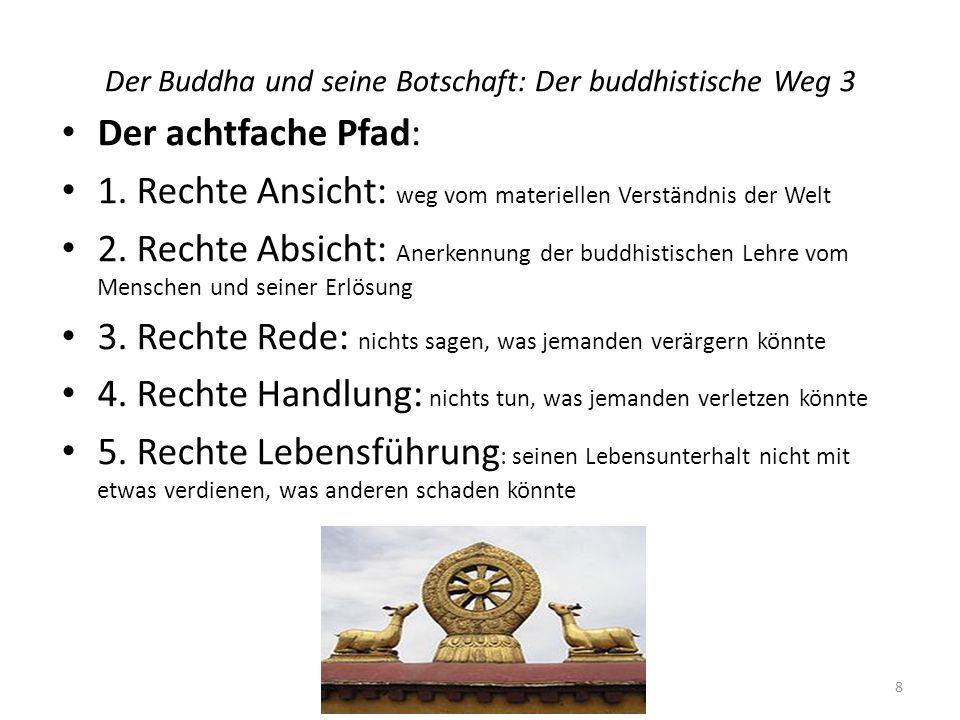 Der Buddha und seine Botschaft: Der buddhistische Weg 3
