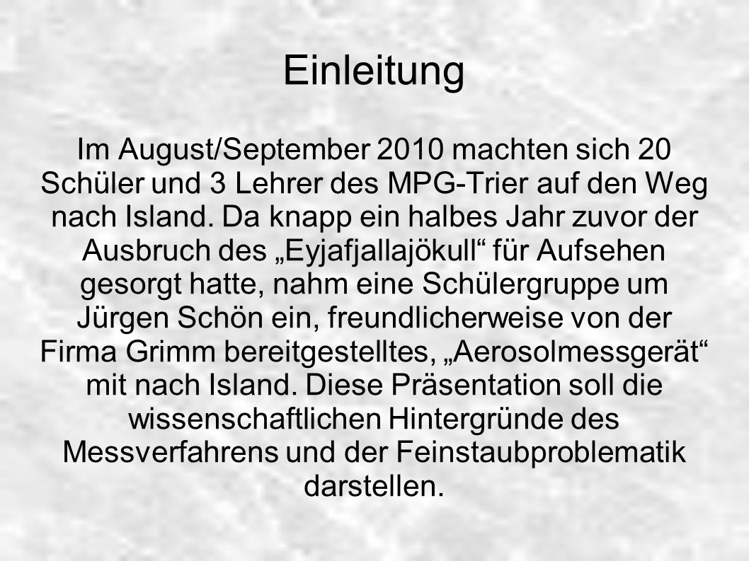 Einleitung