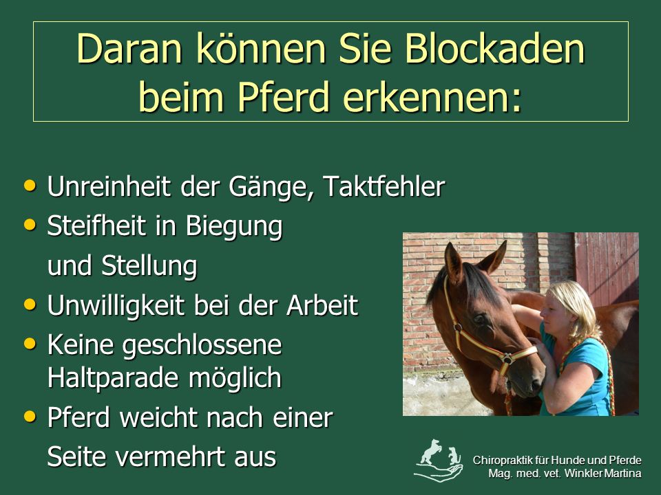 Daran können Sie Blockaden beim Pferd erkennen:
