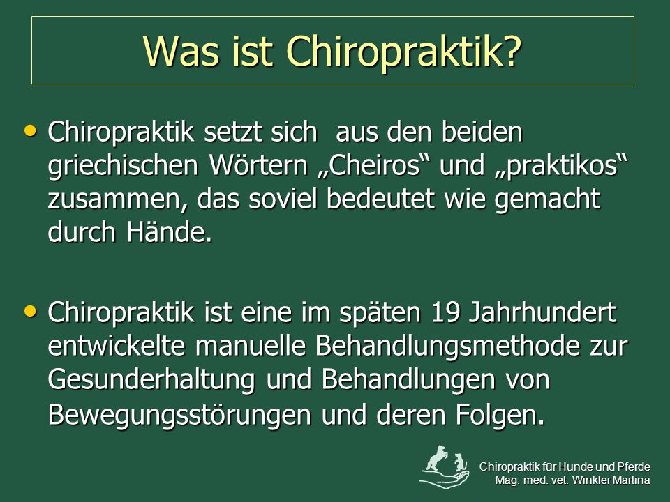 Was ist Chiropraktik
