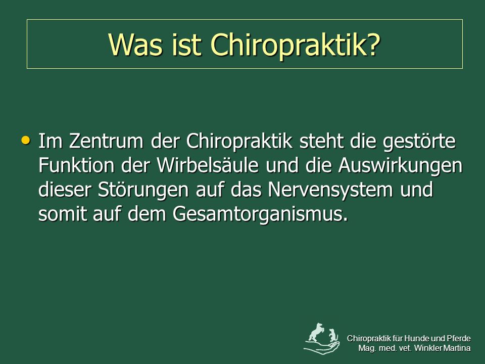 Was ist Chiropraktik