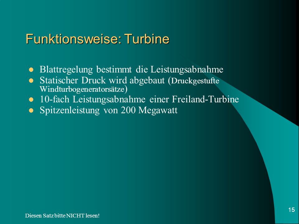 Funktionsweise: Turbine